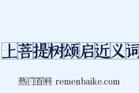 上菩提树颂启近义词是什么意思的图片